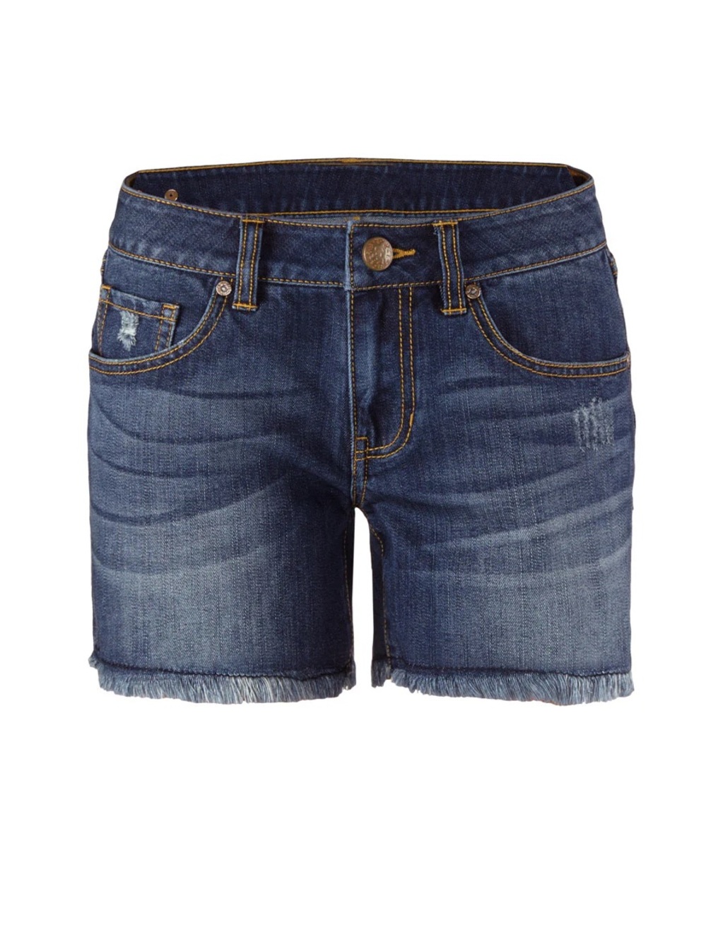 CAbi Tomboy Shorts - Dark Blue Fray Hem